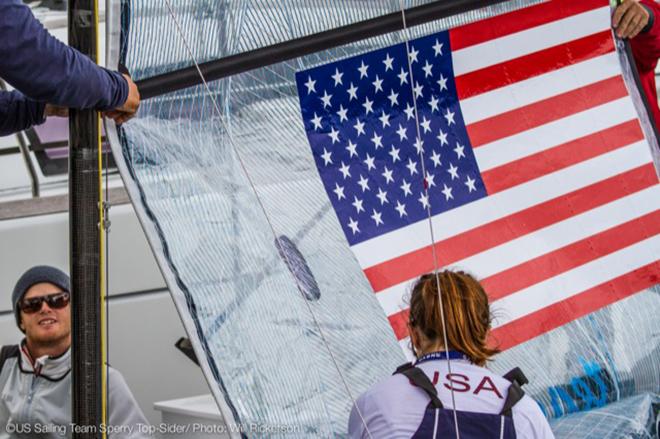 Ryan Porteous (San Diego, Calif.) and Cindy Walker (Portsmouth, R.I.), SKUD-18, US Sailing Team Sperry Top-Sider © Will Ricketson / US Sailing Team http://home.ussailing.org/