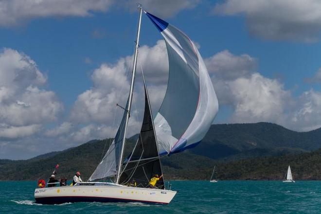 Cruising Division two series leader Nic Cox and Col Thomass-ella - Vision Surveys 25th Airlie Beach Race Week 2014  © Airlie Beach Race Week media