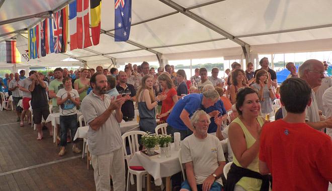 2014 OK Dinghy European Championship awards ceremony ©  Robert Deaves