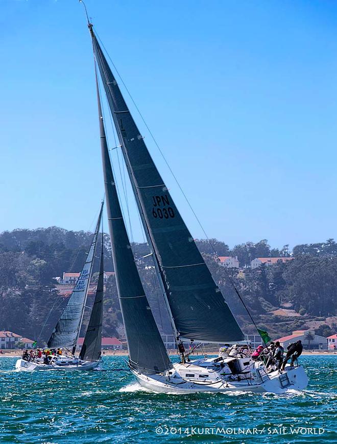 J120 crossing  - 2014 Rolex Big Boat Series, San Francisco - Final Day © Kurt Molnar