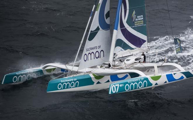 2014 Route du Rhum - Oman Musandam MOD70 skippered by Sidney Gavignet © Lloyd Images