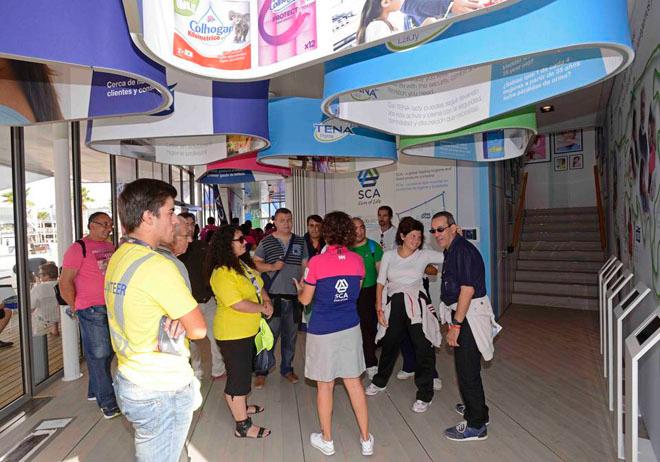 Inside the SCA Pavilion in Alicante © Rick Tomlinson / Team SCA