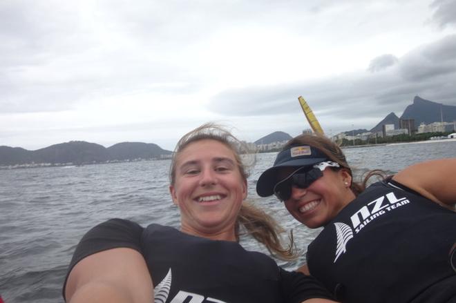 On the wire Selfie - Red Bull 49er FX at Rio © Red Bull Content