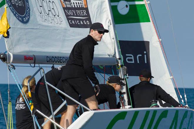 CMRC founder and top-ranked US match racer Don Wilson in action at the Chicago Match Cup<br />
 ©  Ian Roman / WMRT