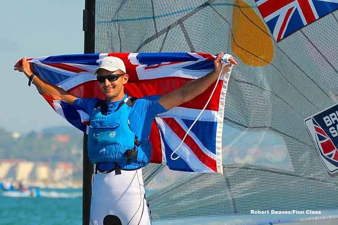 2014 ISAF Sailing World Championships, Santander - Lobert in action during the Finn medal race © Robert Deaves/Finn Class http://www.finnclass.org