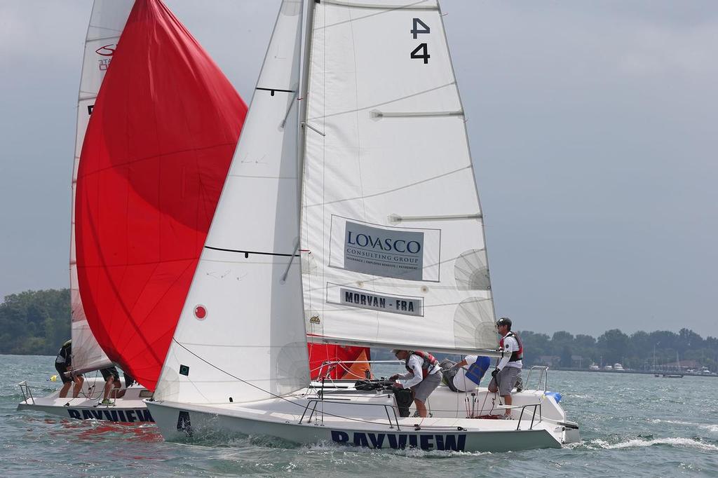 Morvan leads out of leeward mark in Finals at Detroit Cup - Detroit Cup photo copyright Isao Toyoma taken at  and featuring the  class