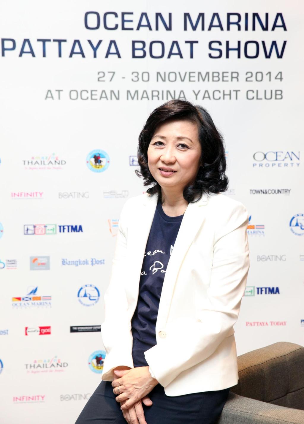 Mrs. Supatra Angkawinijwong,Deputy Managing Director, Ocean Property, organisers of the Ocean Marina Pattaya Boat Show. - Ocean Marina Pattaya Boat Show 2014 photo copyright Event Media taken at  and featuring the  class
