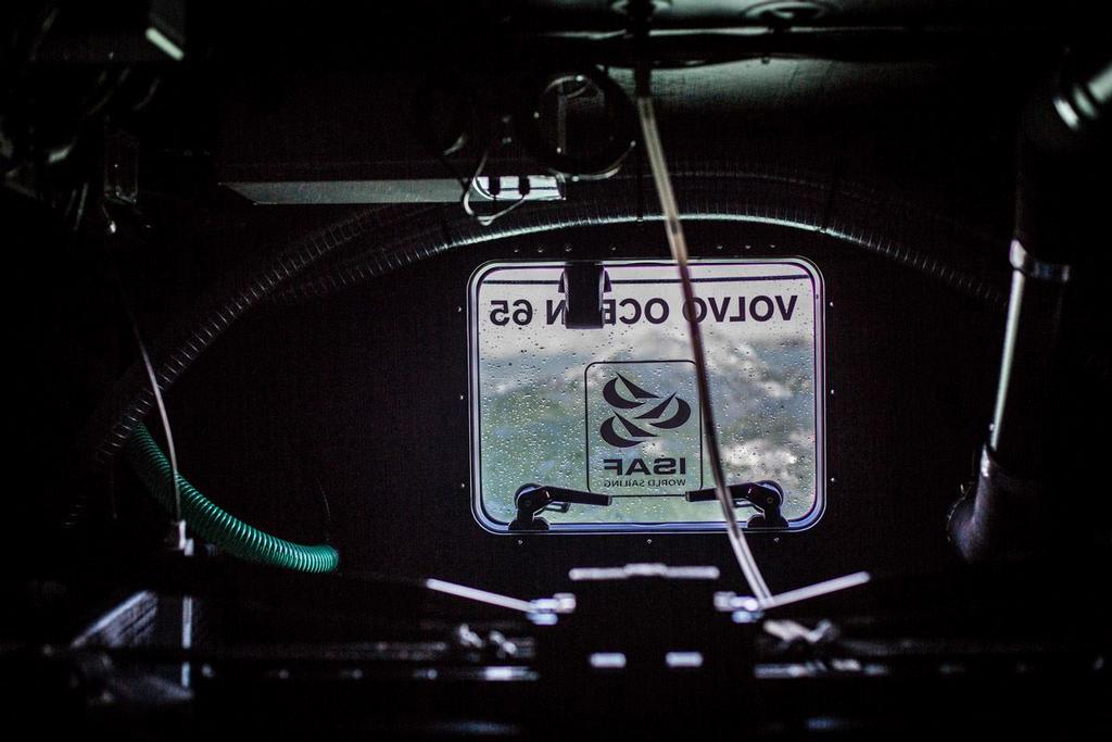 Looking out of the stern escape hatch - Team Vestas Wind - 2014-15 Volvo Ocean Race © Team Vestas Wind