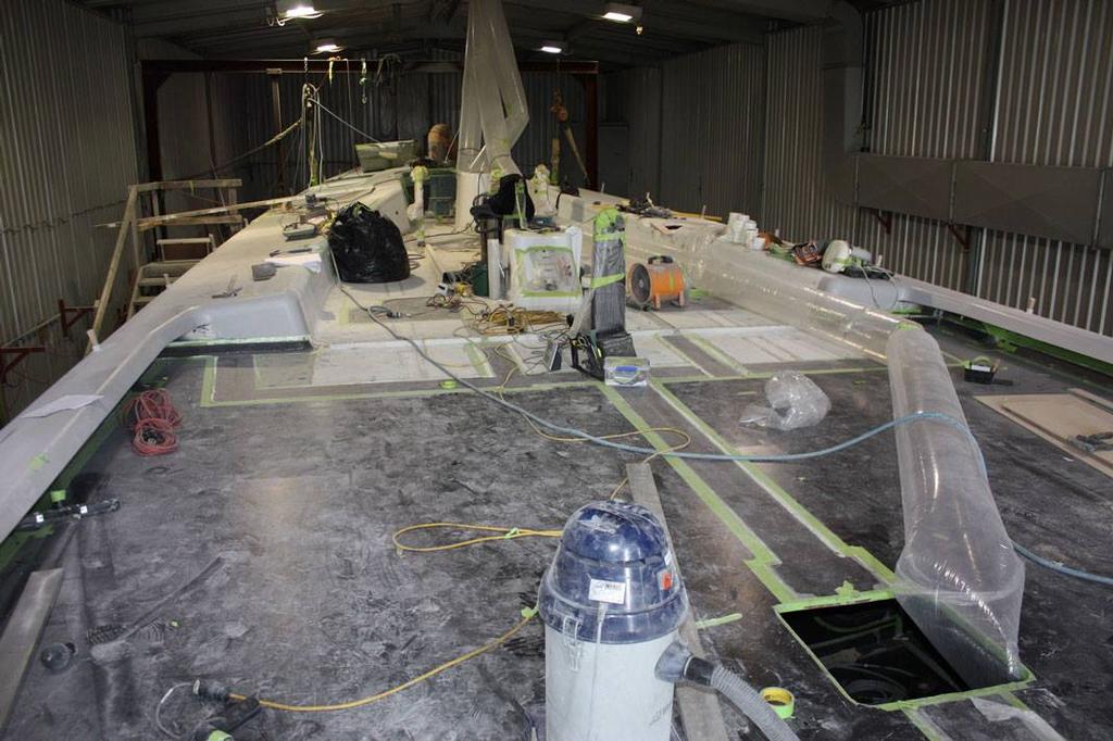 A big back yard - Rio - the supermaxi by Bakewell-White Yacht Design nearing completion at Cookson Boats © Bakewell-White Yacht Design www.bakewell-white.com/