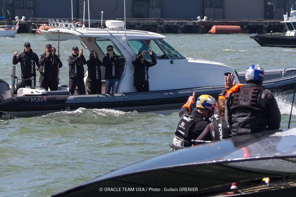 Oracle Team USA 12 months  ago winning the America's Cup © Oracle Team USA http://www.oracleteamusa.com