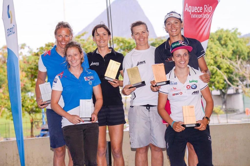 Womens 470 Medalists - Day 8 - Aqueece Rio – International Sailing Regatta 2014 © ISAF 