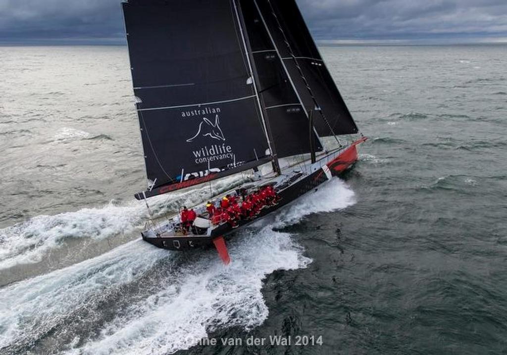 Comanche trialling off Newport RI before leaving for the 2014 Rolex Sydney Hobart Race © Onne van der Wal http://www.vanderwal.com/