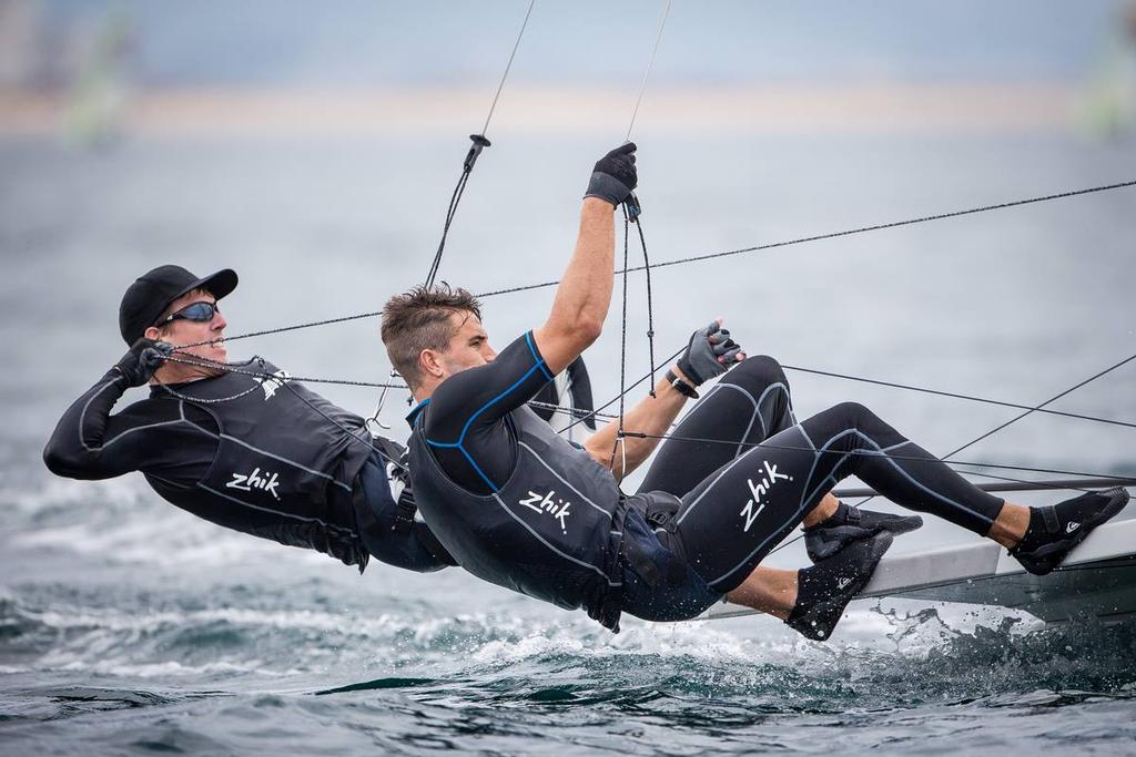 49er - NZL Sailing Team with Zhik - 2014 ISAF Sailing Worlds, Santander © Yachting NZ/Sailing Energy http://www.sailingenergy.com/