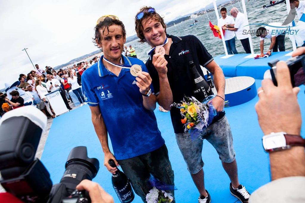 2014 ISAF Sailing World Championships, Santander - RS:X Men's medallists © Barbara Sanchez/Sailing Energy http://www.sailingenergy.com/