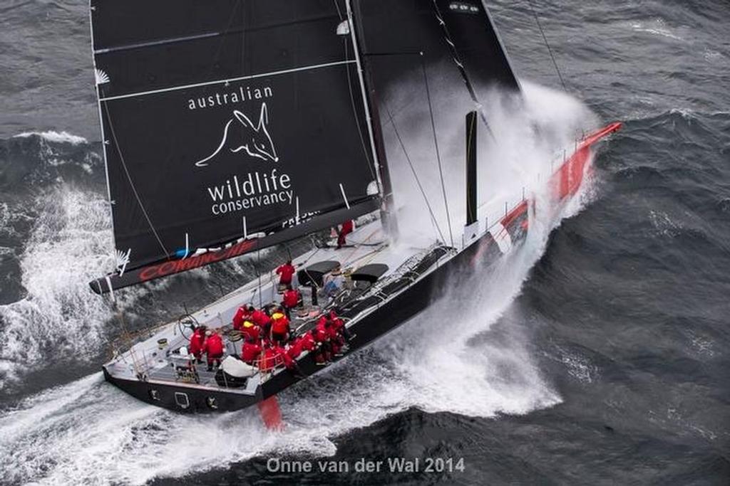 Comanche trialling off Newport RI before leaving for the 2014 Rolex Sydney Hobart Race © Onne van der Wal http://www.vanderwal.com/