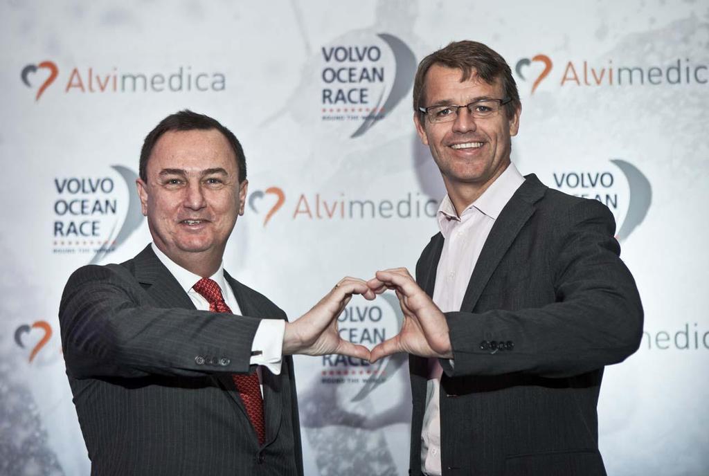 30 Jan 2014, Team Alvimedica announcement in Istanbul, Turkey:  Cem Bozkurt, CEO Alvimedica, and Knut Frostad, CEO Volvo Ocean Race.
 photo copyright Team Alvimedica http://teamalvimedica.tumblr.com/ taken at  and featuring the  class