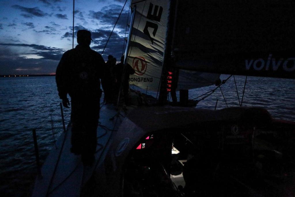 Dongfeng Race Team earned a podium position in the Round Britain and Ireland Race. The team finished just four hours behind Team Campos in third place, setting the bar for the upcoming Volvo Ocean Race. photo copyright Yann Riou / Dongfeng Race Team taken at  and featuring the  class