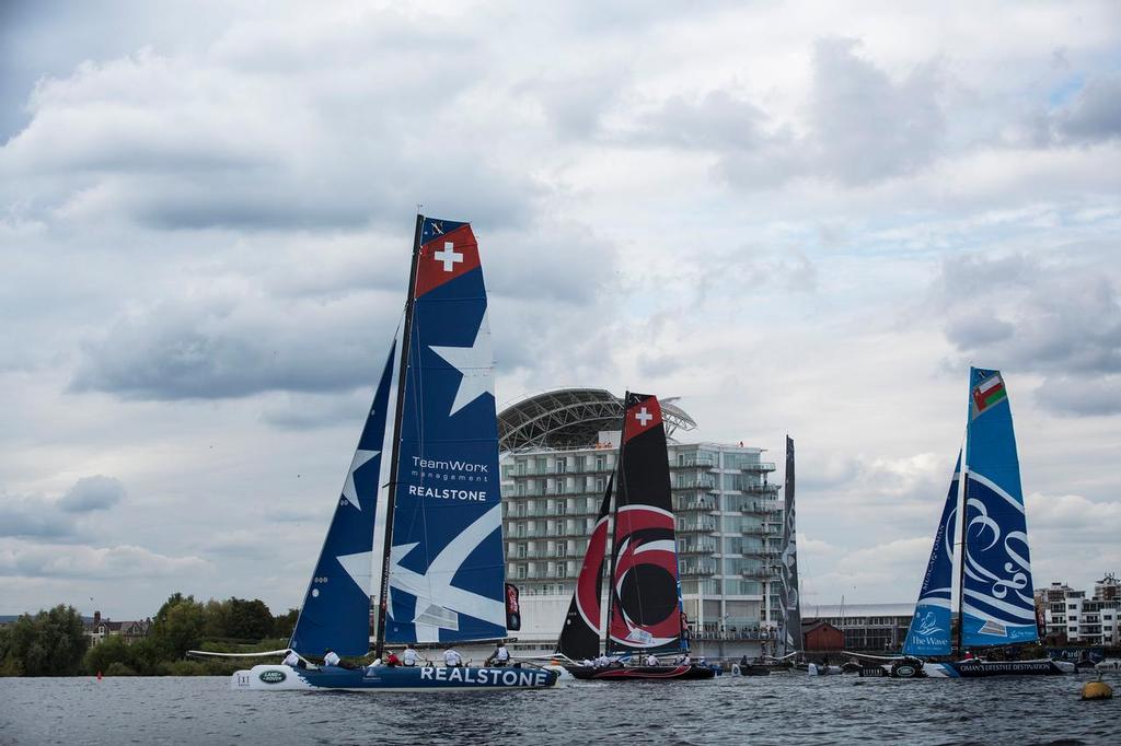 The Extreme Sailing. Act 5. Cardiff. Wales.
Fleet racing in ESS Cardiff Day 3
Credit - Lloyd Images photo copyright Lloyd Images/Extreme Sailing Series taken at  and featuring the  class