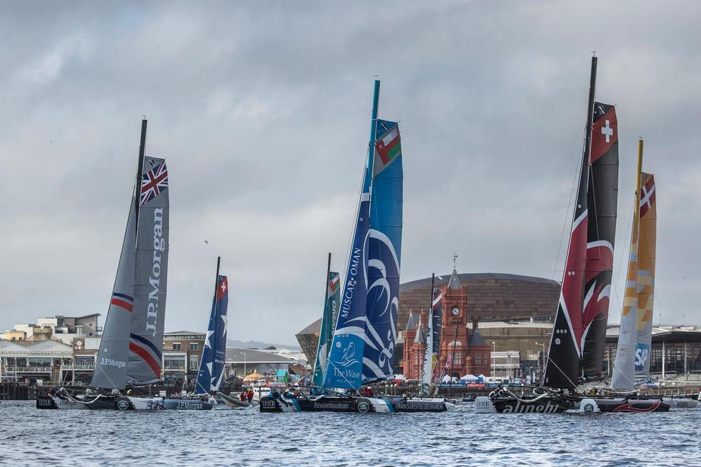 The Extreme Sailing. Act 5. Cardiff. Wales. Fleet racing in ESS Cardiff Day 4 
 photo copyright Lloyd Images/Extreme Sailing Series taken at  and featuring the  class