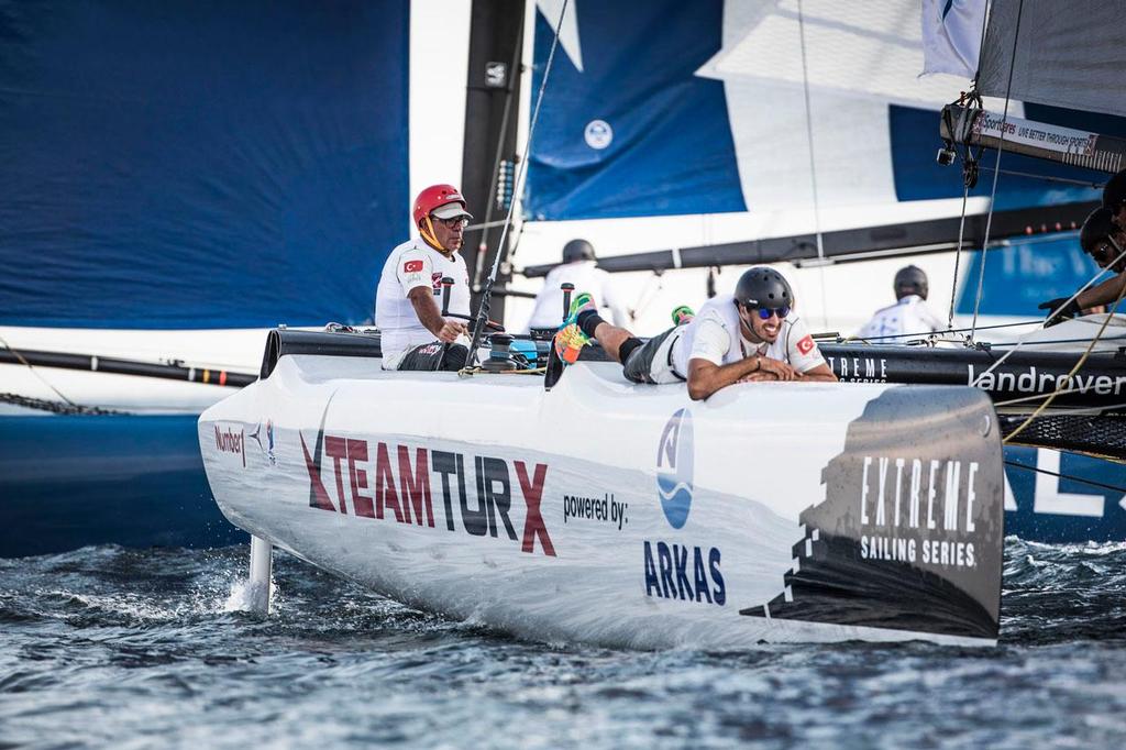 2014 Extreme Sailing Series, Act 6 - TeamTurx had a fantastic day racing on their home waters in Istanbul, and took a win in race two of the day. © Lloyd Images/Extreme Sailing Series