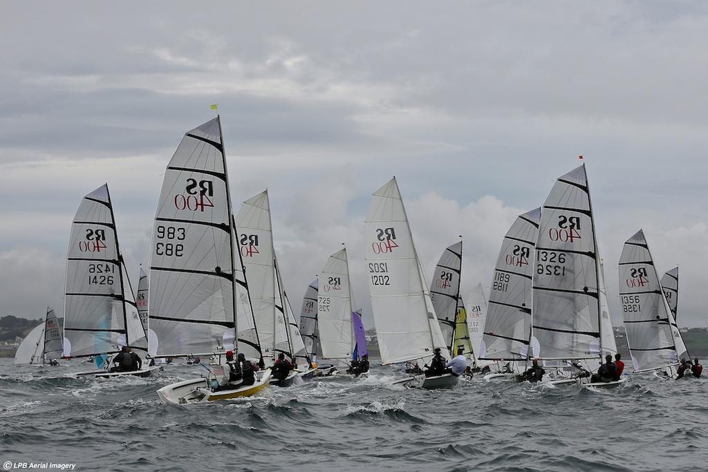 Volvo Noble Marine UK RS400 National Championships 2014 in Mounts Bay ©  LPB Aerial Imagery