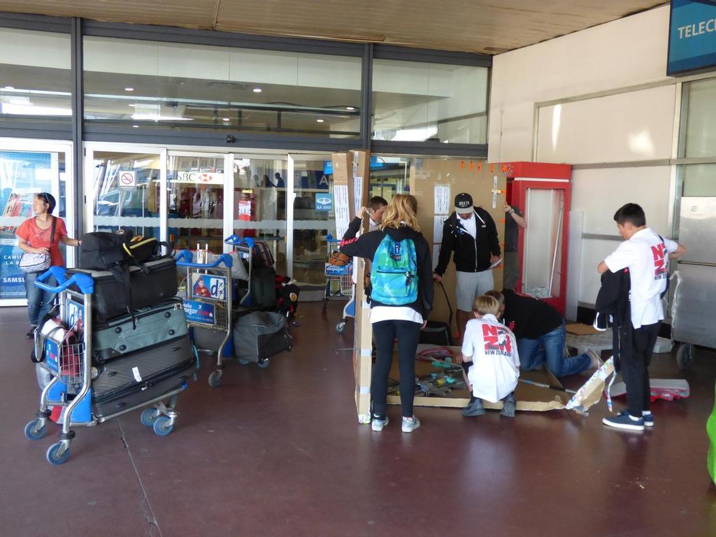 Made it and so did the rig boxes - Optimist World Championship 2014 © John Jennings
