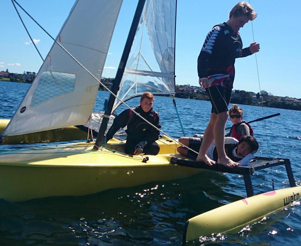 Boat swapping - Young Challenger training day © Myk Ryan