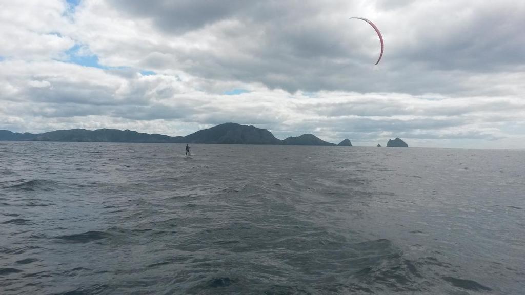 David Robertson well offshore in the Coastal Classic in the Bay of Islands on a foiling kiteboard photo copyright Lancer Industries. www.lancer.co.nz taken at  and featuring the  class