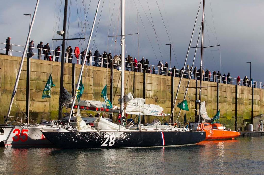 Escale technique a Roscoff pour des concurrents de la Route du Rhum-Destination Guadeloupe 2014 - Roscoff le 03/11/2014 photo copyright Alexis Courcoux taken at  and featuring the  class