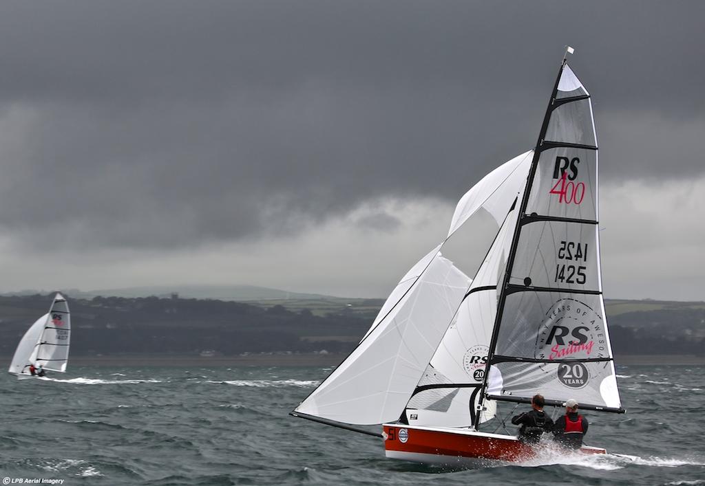 Volvo Noble Marine UK RS400 National Championships 2014 in Mounts Bay ©  LPB Aerial Imagery