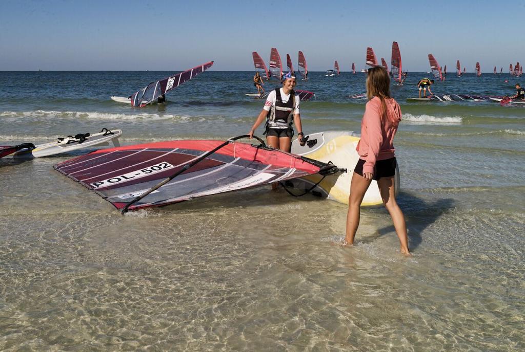 Patrycja Lis (POL) before final race of the Clearwater 2014 Youth Worlds. © Peter Forde