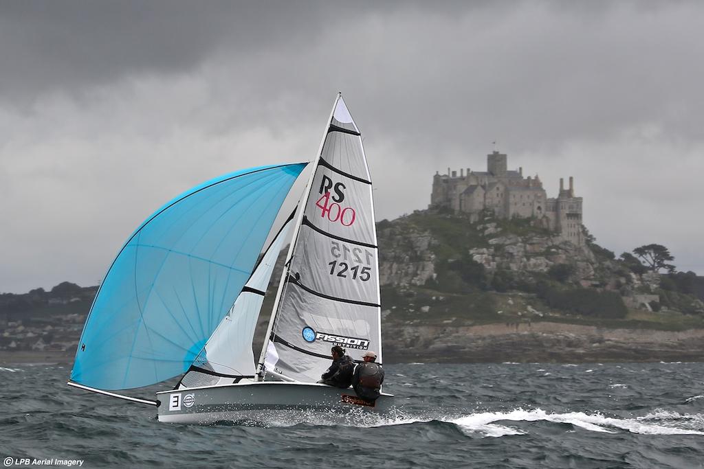 Volvo Noble Marine UK RS400 National Championships 2014 in Mounts Bay ©  LPB Aerial Imagery