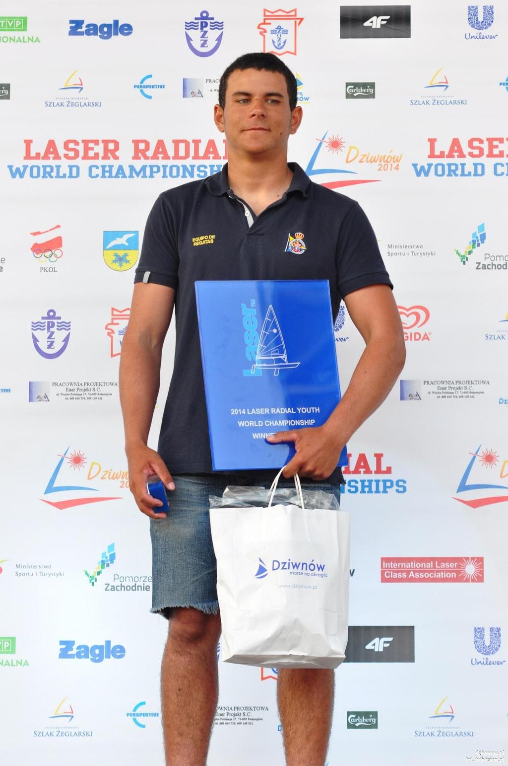 Laser Radial Boys World Champion 2014 Joel Rodriguez ESP photo copyright Jeff Martin taken at  and featuring the  class