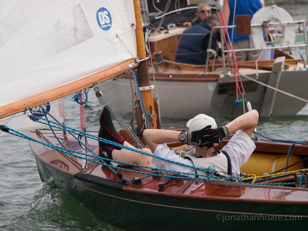 Sharpie waiting for the wind - Classic Boat Revival 2014 &copy; Jonathan Hoare