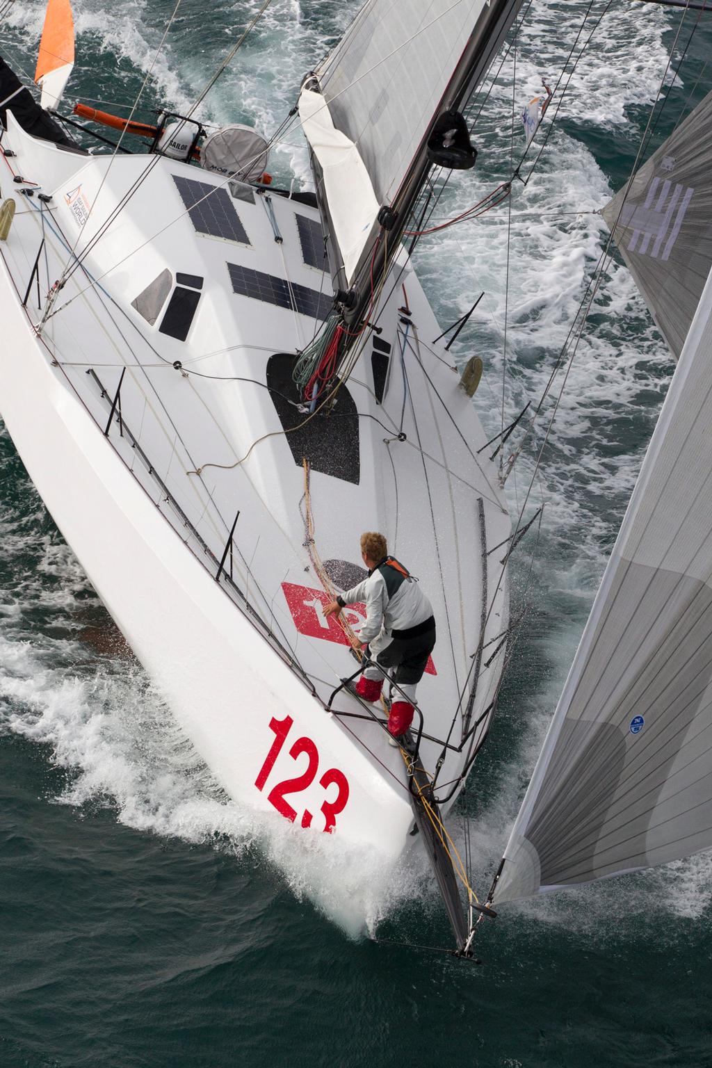 Alex Pella - Class40 - Route du Rhum Destination Guadeloupe - 24/10/2014. © Alexis Courcoux