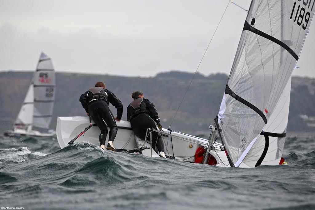 Volvo Noble Marine UK RS400 National Championships 2014 in Mounts Bay ©  LPB Aerial Imagery