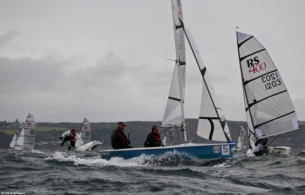 Volvo Noble Marine UK RS400 National Championships 2014 in Mounts Bay ©  LPB Aerial Imagery