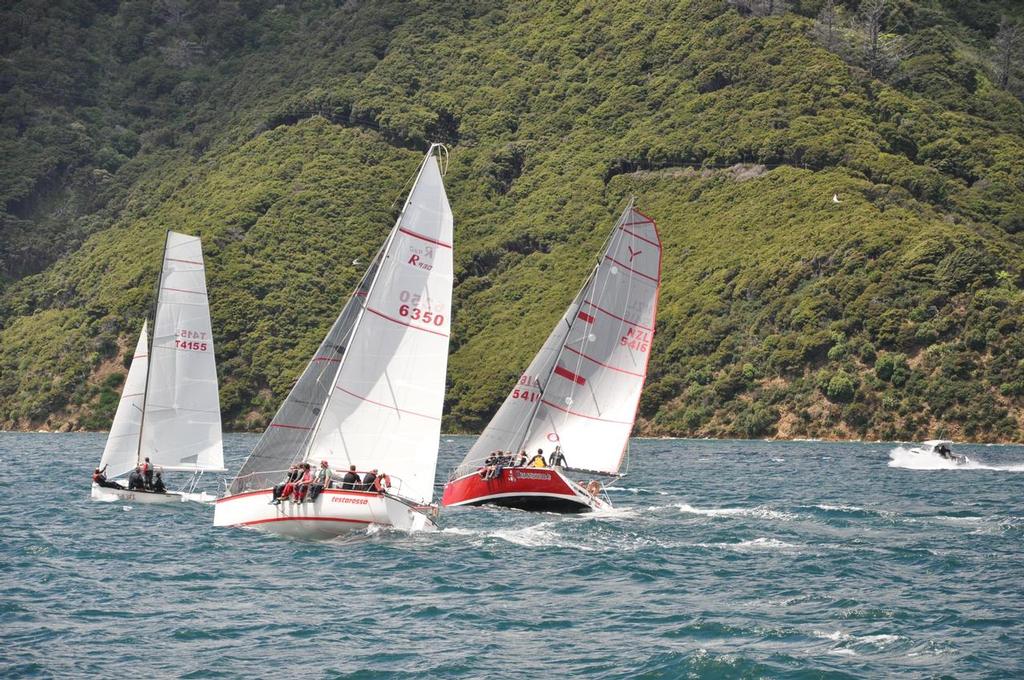 Enjoying the reach - Day 3 Race 3 Lawson's Dry Hills Regatta 2014 - Lawson's Dry Hills New Year Regatta Waikawa Boating Club © Tom van der Burgh