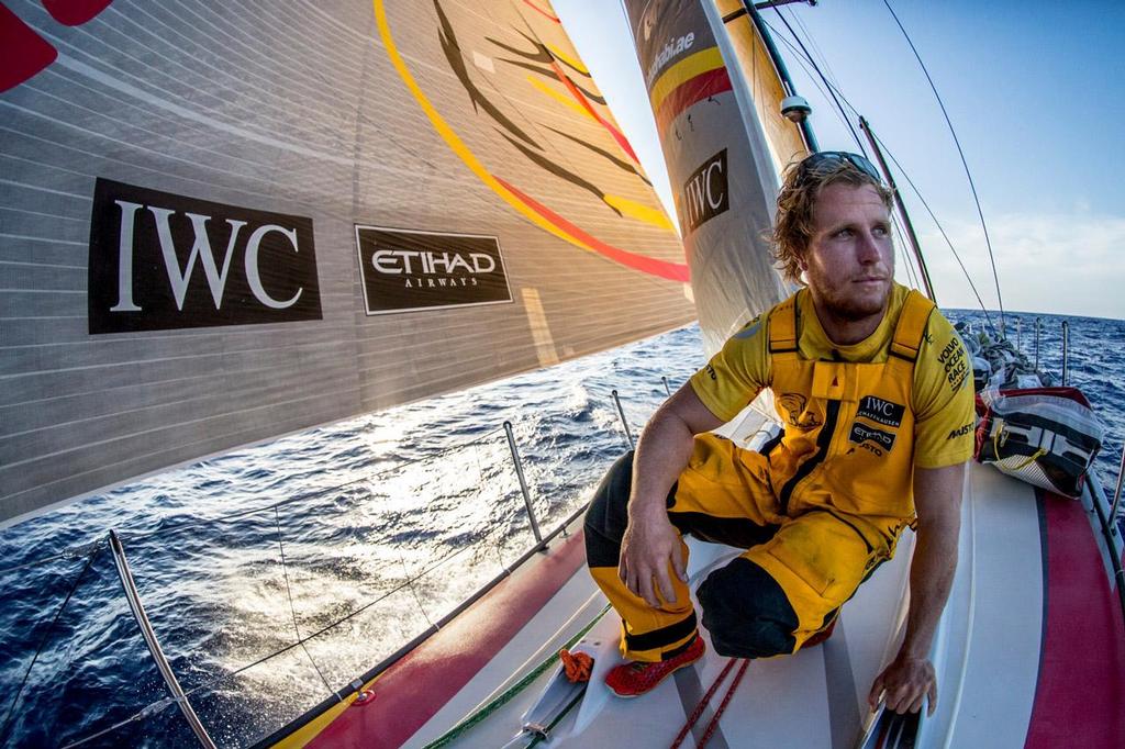 On board Abu Dhabi Ocean Racing - Luke Parkinson. © Matt Knighton/Abu Dhabi Ocean Racing