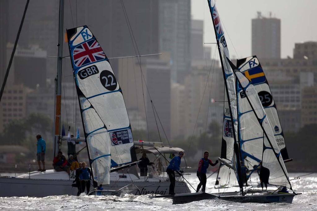 Day 3, Aquece Rio - International Sailing Regatta 2014 - 49erFX photo copyright Ocean Images taken at  and featuring the  class