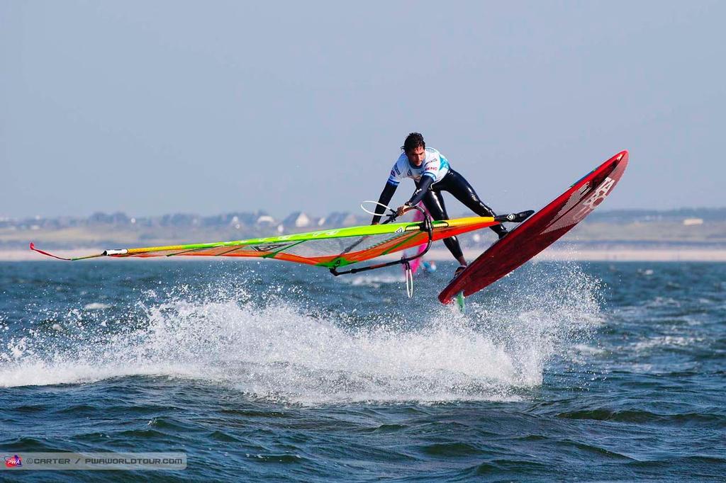Anthony Ruenes action - 2014 Sylt PWA Super Grand Slam photo copyright  Carter/pwaworldtour.com http://www.pwaworldtour.com/ taken at  and featuring the  class