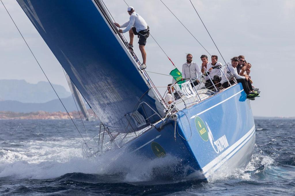 Bronenosec (RUS) winning the coastal race - 2014 Rolex Swan Cup photo copyright  Rolex / Carlo Borlenghi http://www.carloborlenghi.net taken at  and featuring the  class