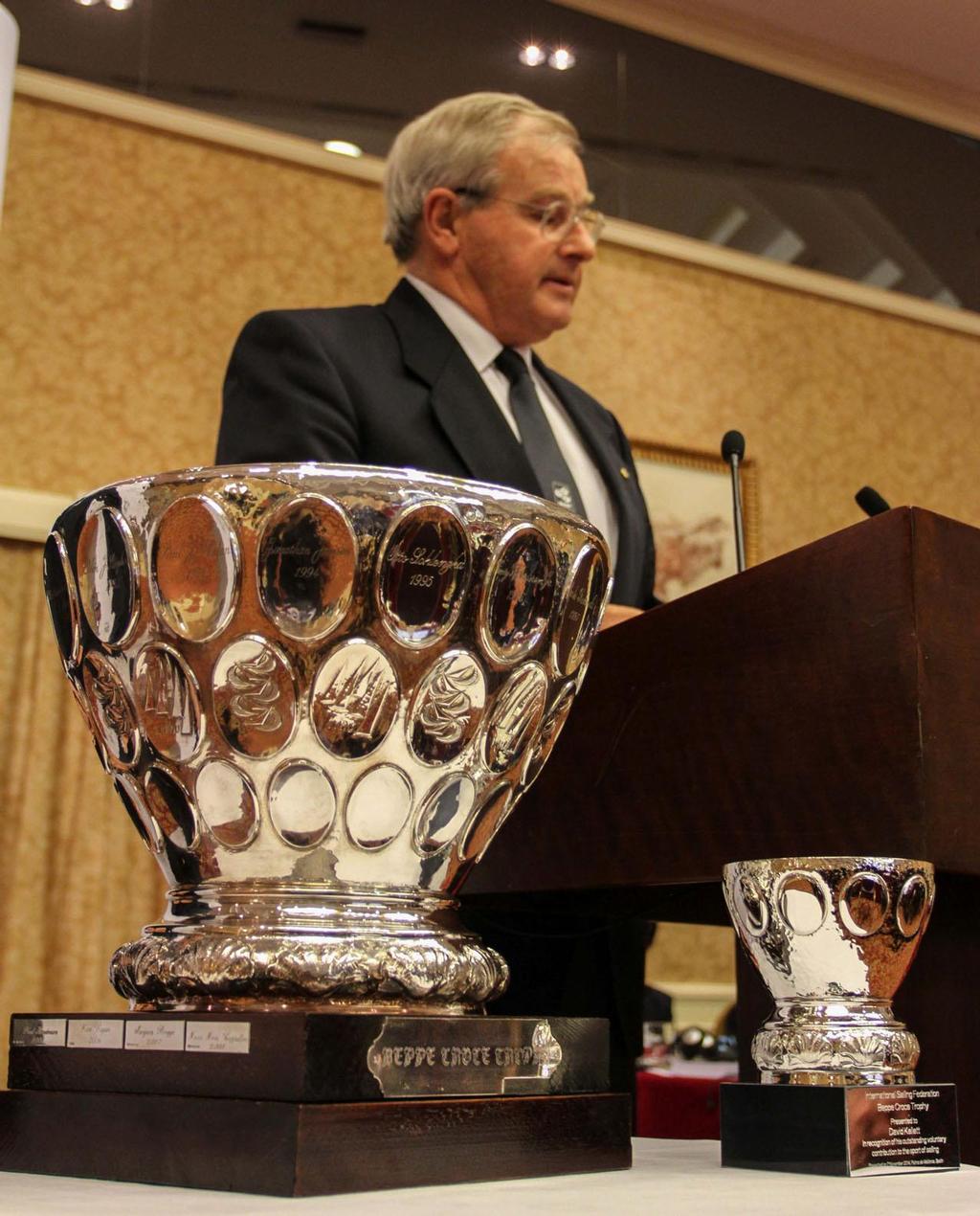 David Kellett awarded ISAF Beppe Croce Trophy - 2014 ISAF Annual Conference photo copyright ISAF  taken at  and featuring the  class