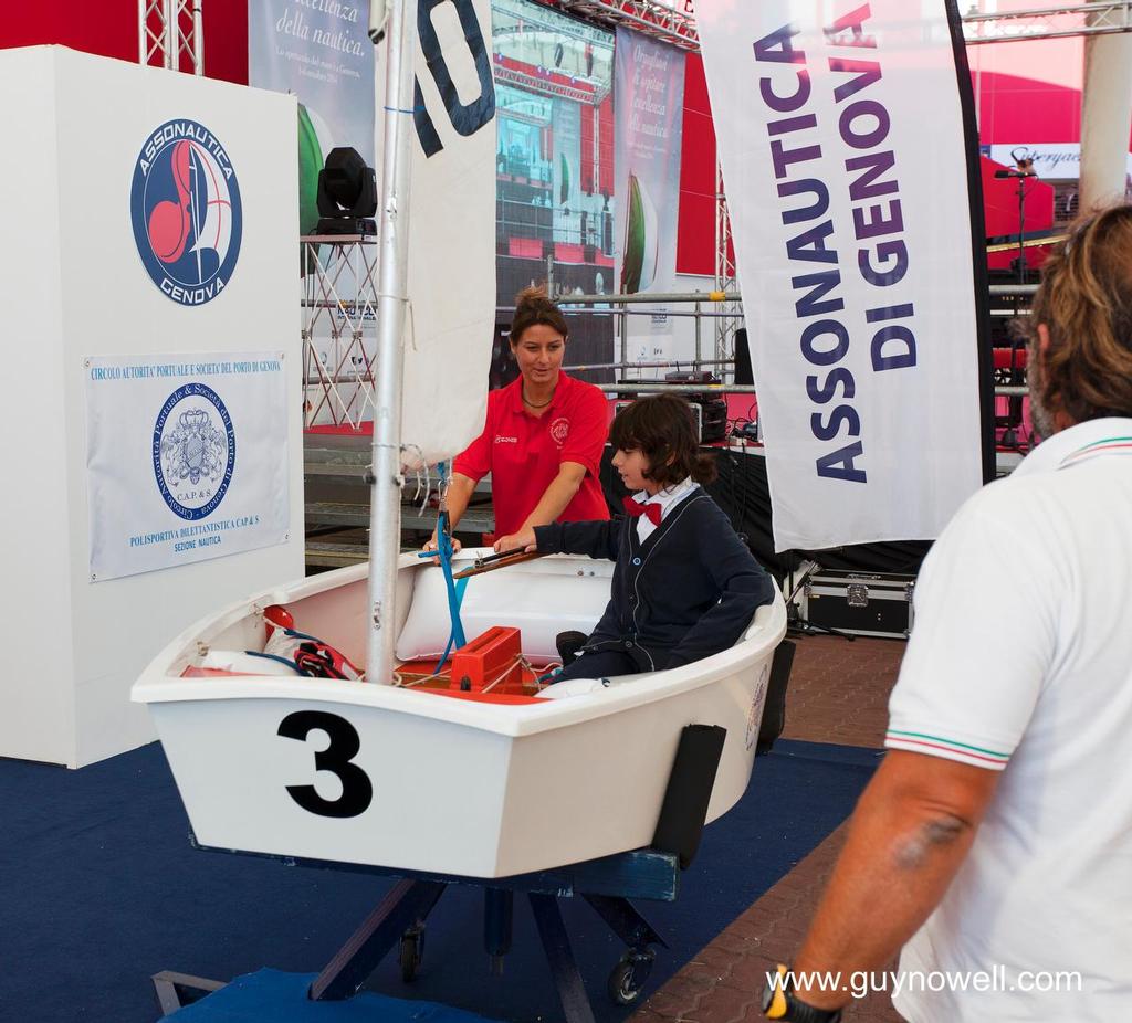 Sail training, elegant Italian style. Genoa International Boat Show 2014 - 54th Salone Nautico Internazionale © Guy Nowell http://www.guynowell.com