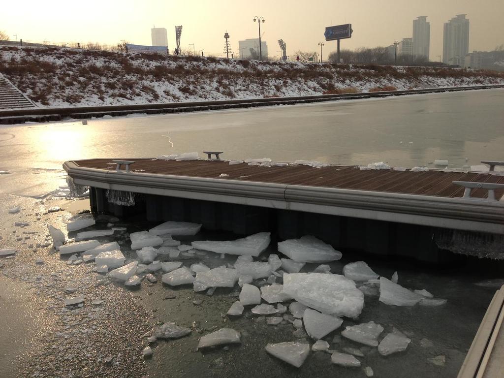 Han River icy conditions photo copyright Superior Jetties www.superiorjetties.com taken at  and featuring the  class