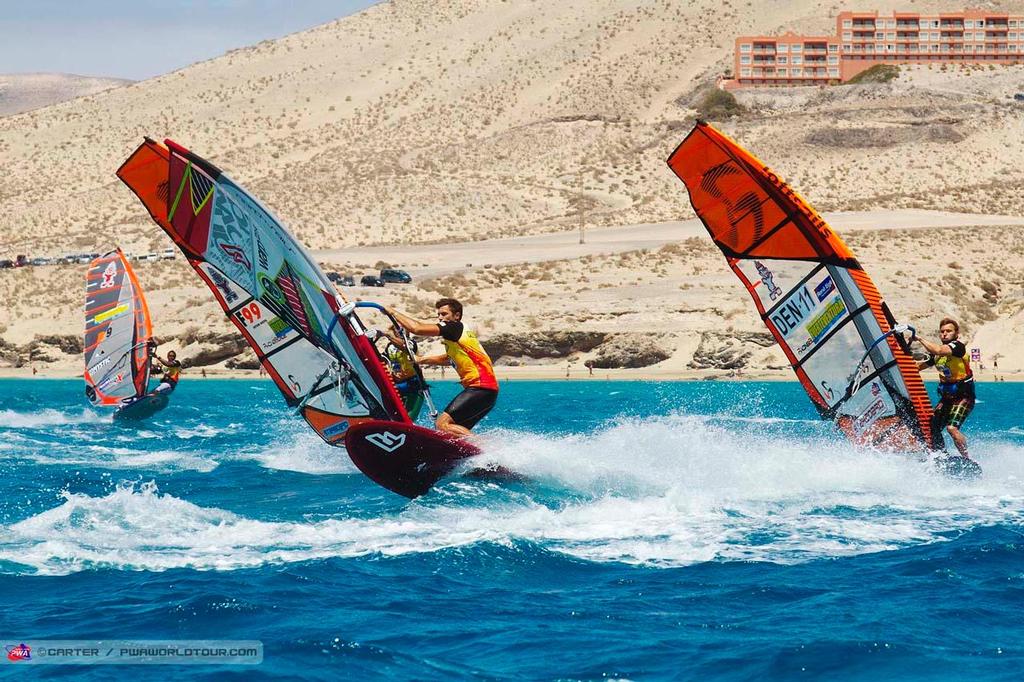 Iachino at the mark - 2014 PWA Fuerteventura Grand Slam photo copyright  Carter/pwaworldtour.com http://www.pwaworldtour.com/ taken at  and featuring the  class