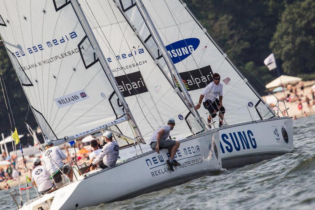 Ian Williams and Mathieu Richard in action during the finals - 2014 Sopot Match Race photo copyright  Robert Hajduk / WMRT taken at  and featuring the  class