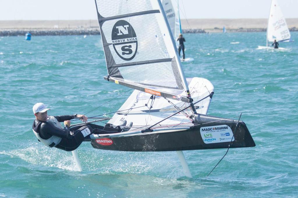 Paul Goodison sailing in the Bart's Bash race at the Andrew Simpson Sailing Centre, Weymouth, UK © Jak Bennett - Bart's Bash © Jak Bennett
