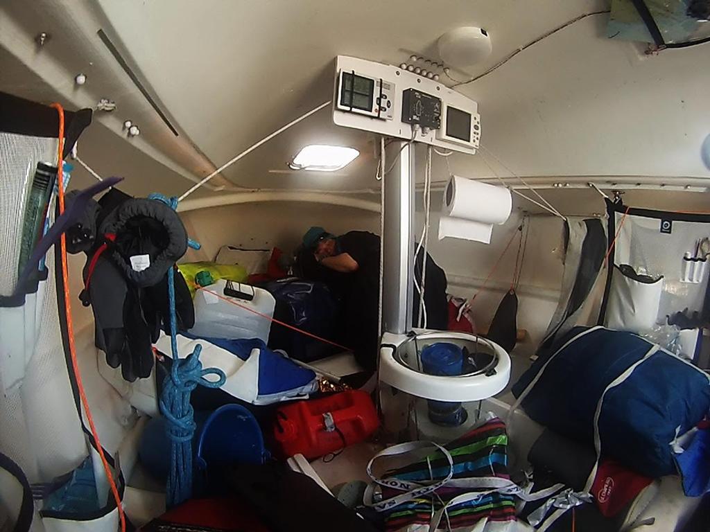 The interior of Mini Transat AUS635 - skipper, Katrina Ham photo copyright Katrina Ham taken at  and featuring the  class