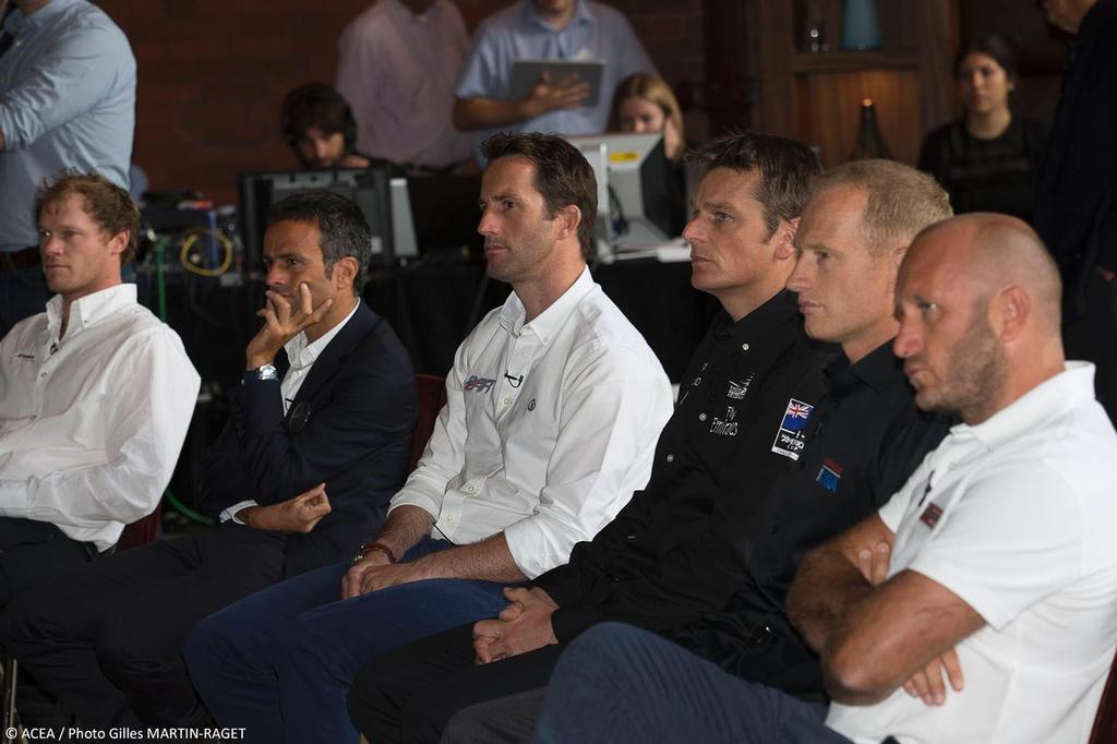 35th Americas Cup, Skippers presentation press conference, London (UK), 09 Sept. 2014. © ACEA /Gilles Martin-Raget
